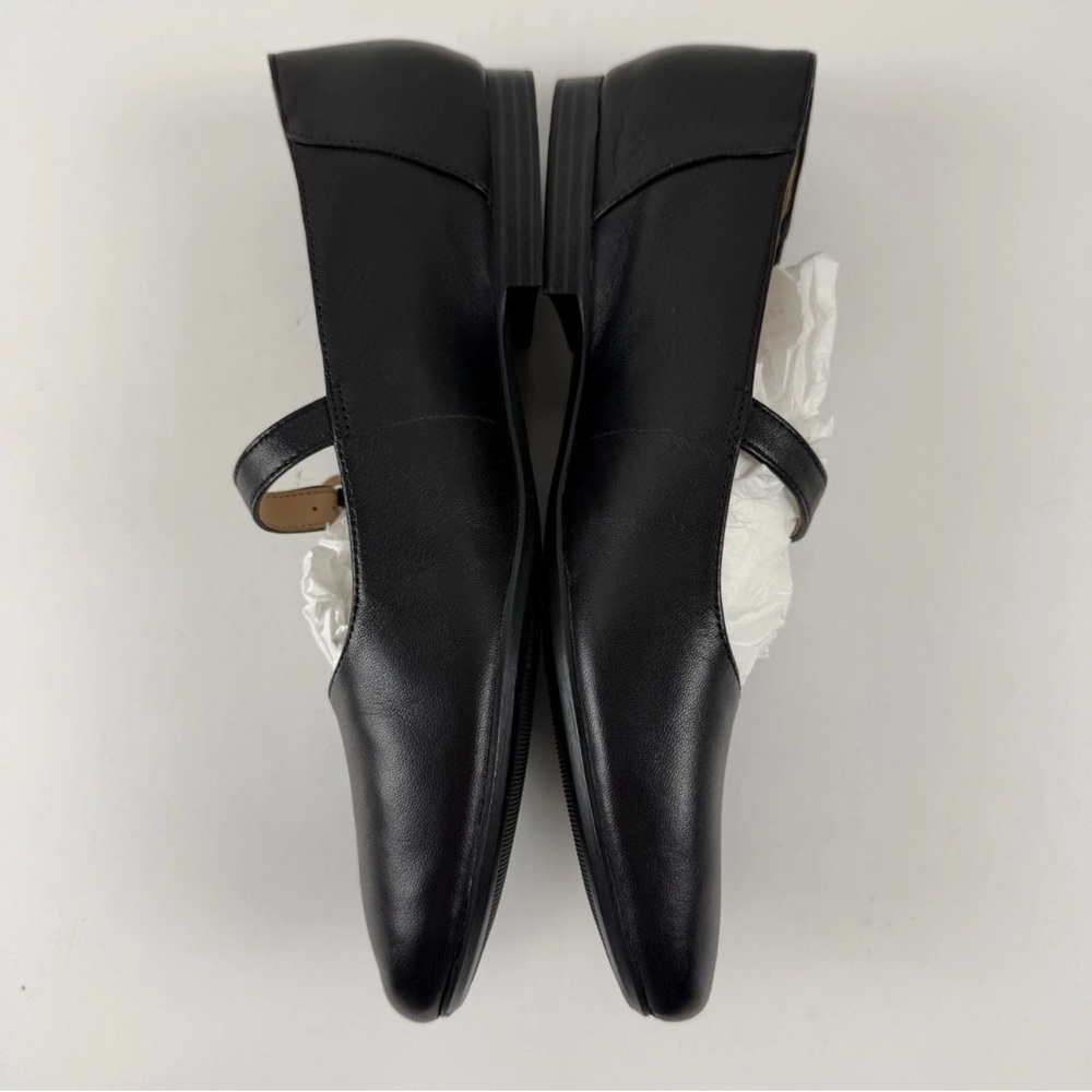Naturalizer Kelly Mary-Jane Flats Womens 10M Black Leather Buckle NEW - Picture 3 of 11